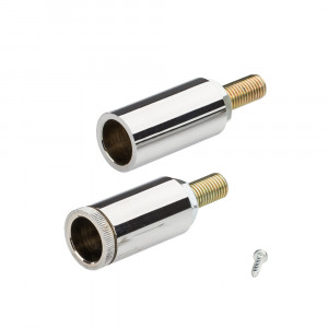 Держатель распорный PEN SH-2 017280, Пара держателей для установки профиля PEN враспор между 2-мя стенками ДСП, гипсокартон до 15мм. Отверстие для провода питания. Габариты: D17xH32мм. Высота винта 20мм. В комплекте 2шт держателя. Цена за комплект.