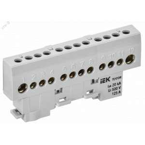 TEKFOR Шина L фаза изолированная на универсальном держателе 8х12-12-Ср IEK TF-NN20-12-KL-K03