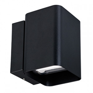 Светильник LGD-Wall-Vario-J2B-12W Warm White 021932, Уличный светодиодный светильник для стен, изменяемый угол освещения 0°-80°, свет вверх-вниз на 2 стороны. Цвет ТЕПЛЫЙ БЕЛЫЙ 3000К, светодиоды 2x6Вт CREE (750 лм). Влагозащищенный корпус IP54 - черный (RAL9011) алюминий, экран ударопрочный PC. Питание 230В