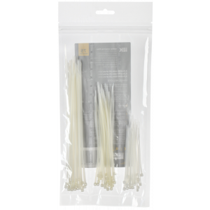 Набор хомутов 2.5х100; 2.5х150; 2.5х200 бел. (уп.75шт) UNH35-N01-075