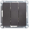 W59 3-клавишный ВЫКЛЮЧАТЕЛЬ, 10АХ, механизм, ЧЕРНЫЙ БАРХАТ VS0510-351-6-86