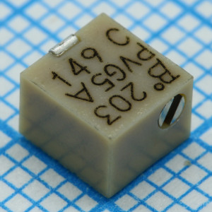 PVG5A203C03R00, Резистор непроволочный многооборотный 20кОм ±10% 0,25Вт 4.8х8.8х5.3мм