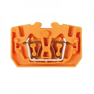 Проходная клемма (MINI) WKF2,5/M OR, Проходная клемма, MINI, верхний подвод кабеля, 2 точки подключения, тип фиксации провода: пружинный, номинальное сечение: 2,5 мм кв., 24A, 800V, ширина: 5 мм, цвет: оранжевый, тип монтажа: нет