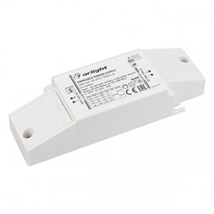 Блок питания ARJ-SP-30-PFC-TRIAC-INS (30W, 26-42V, 0.5-0.7A) 026052(1), Диммируемый источник тока по стандарту TRIAC с гальванической развязкой для светильников и мощных светодиодов. Входное напряжение 220-240 VAC. Выходные параметры: 26-42 В, 500-700 mА, 30 Вт. Выбор значения тока осуществляется DIP-переключателем.