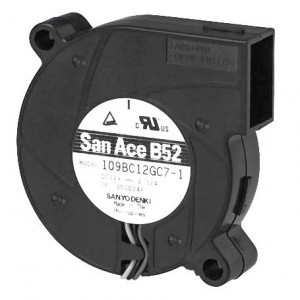 109BC12HA7-1, Blowers DC Blower, 52x15mm, 12VDC