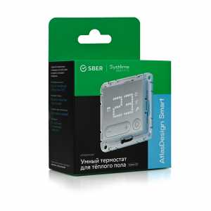 ATLASDESIGN SMART Термостат программируемый для   электрического теплого пола, Zigbee, 16 А, мех.,  БЕЛЫЙ ATN000138Z