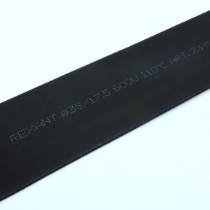 Трубка термоусадочная ТУТ нг 35,0/17,5 черная, термоусаживаемая трубка в метровой нарезке, не поддерживает горение