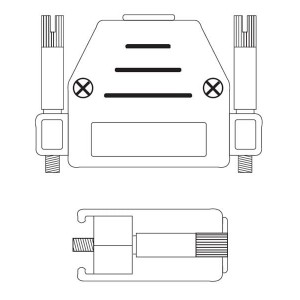 152-1309-E, Корпуса разъемов D-Sub  9C W/SCREW LOCKS