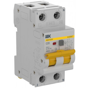 Выключатель автоматический дифференциального тока C 20А 30мА тип A АВДТ32EM KARAT IEK KA-VD14-1-020-C-030-A