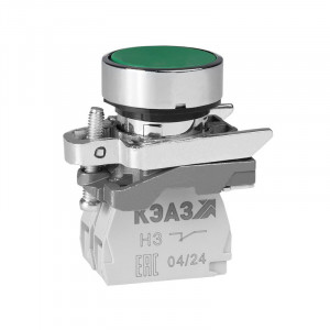 Кнопка КМЕ4111мС-зелёный-1но+1нз-цилиндр-IP40- 271784