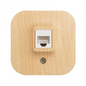 Quteo Розетка телефонная RJ11 наружная дерево 782274