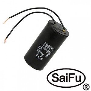 CBB60  15UF  450V WIRE (SAIFU), Пусковой конденсатор SAIFU CBB60, 15 мкФ, 450 В, с проводом