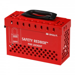gws145579, Бокс групповой Safety Redbox, сталь, количество отверстий для замков – 12, 155х236х91 мм, цвет – красный, 1 шт/упак