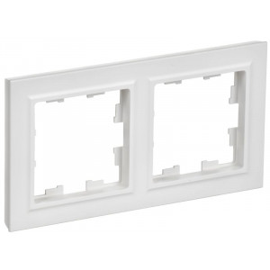 BRITE Рамка 2-местная РУ-2-БрАБ арктический белый IEK BR-M22-K91