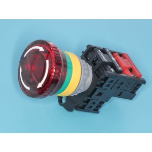 TN2IK2RN, Кнопка управления с поворотной головкой, с подсветкой, с фиксацией, d 38мм, НЗ, красная(TN2IK2RN-1B)