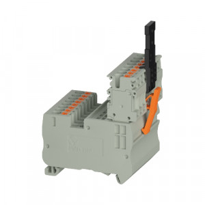 Клемма для разъемаов WTPN 2.5 PI8, Клемма для подключения внешнего разъема, тип фиксации провода: Push-in, номинальное сечение: 2,5 мм кв., 24A, 800V, ширина: 5,1 мм, цвет: серый тип монтажа: DIN35
