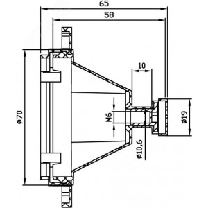 Коробка установочная 72х72х65 (в бетон) 59391