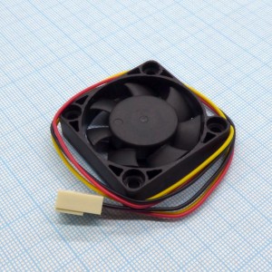 EC4010H12BA, Вентилятор 12В, 40х40х10мм, подшипник качения, 5500 об/мин 3 вывода