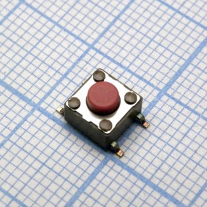 DTSM-62R-V-T/R, Кнопка тактильная миниатюрная SMD (6*6*5.0)