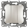 12-1107-15 Выключатель тройной, 10АХ-250В, IP20, 2, перламутр (10/100/2500) Б0019302