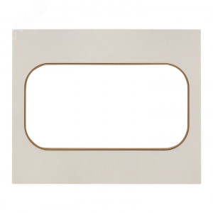 Стокгольм Рамка для розетки 2-местная белая с линией цвета шампань PROxima EYM-G-305-20