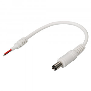 Коннектор питания J5.5-2.1mm-F-10cm 020777, штекер ( F (Far) - "папа") для подключения блока питания к контроллеру с IR-пультом (арт. 016862, 012158, 016914, 021163, 021650, 021165, 011884, 021632), длина кабеля 10 см. Максимальный ток 3А, напряжение до 50В.