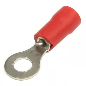 RVL1.25-4 RED, наконечник кабельный кольцевой с изоляцией d=4.3мм, сеч. пров.0.5-1.5мм2
