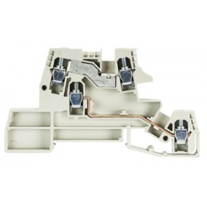 Мультифункциональная клемма WKI 4 D-D, Мультифункциональная клемма, тип фиксации провода: винтовой, номинальное сечение: 4 мм кв., 26A, 400V, ширина: 6 мм, цвет: серый, тип монтажа: DIN35