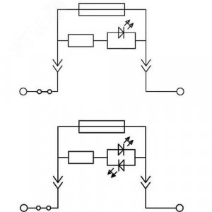 Клемма для предохранителя, зажим Push-in, 2 точки подключения, индикация 250В, 4 кв.мм, серая IPR-4-HESILED250