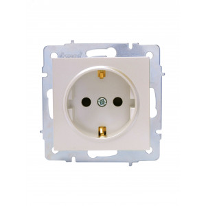 Vesna Розетка с защ от дет жемч бел перл 742-3088-124B