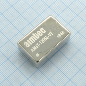 AM6T-1205S-VZ, Преобразователь DC/DC, 6Вт, вход 9…18В, выход 5В/1.2А, изоляция 1500В DC, DIP24(31.8х20.4Х10.2мм), -40…+71°С