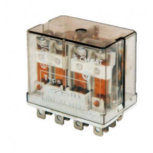 Промежуточное реле, без колодки PR049, Промежуточное реле, 4 группы переключающих контактов, контактная емкость: 10A/250VAC 10A/28VDC, номинальное напряжение катушки: 6…240VAC 6…110VDC, тип колодки SR03