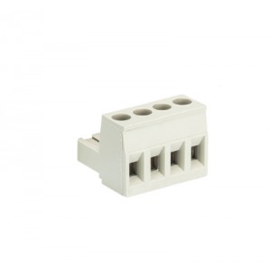 Розетка Wiecon 8113 B / 4 OB, Розеточный разъем, прямой, на кабель, шаг: 5.0 мм, 4 полюса, фиксация провода винтовая, исполнение: без маркировки, 400V, 12А, цвет: серый