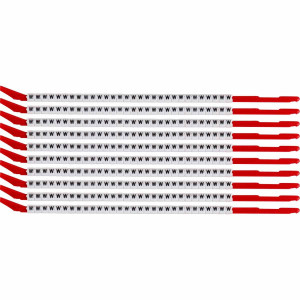 brd313132, SCN-10-W клипсы, легенда "W", нейлон, для провода диаметром 2.8-3.4мм, 300 шт. в упак.