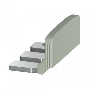 Соединительная перемычка IVB WTN 95-3 IN, Соединительная перемычка, 3 полюса, изолированная, втычная, для клемм: WTN 95, монтаж в зажимную клетку, цвет: серый