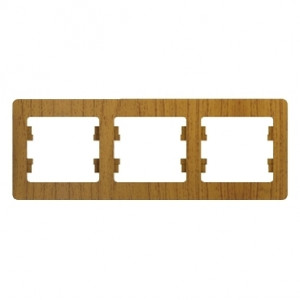 Рамка 3-м Glossa горизонт. дер. дуб SE GSL000503