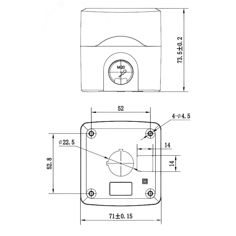 Изображение товара Корпус под кнопочный пост MC01 с защитой IP65 от DKC