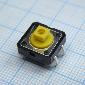 B3F4055, Кнопка тактильная 12х12 h=7.3мм (3.5мм+толкатель 3.8мм) 2.55N(260гр)  0.05A 24В