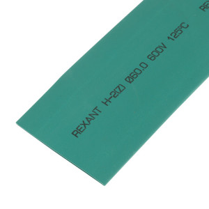 Трубка термоусадочная ТУТ нг 60,0/30,0 зеленая, термоусаживаемая трубка в метровой нарезке, не поддерживает горение