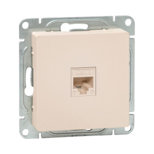 Механизм розетки RJ11, кремовый Эпика EKF UP1-SOI-RJ11