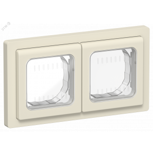 FLITE Рамка 2-местная IP55 Рпро-2-55-ФлСл сливочный IEK FI-M20-32-55-K86