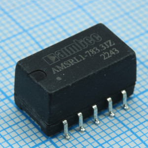 AMSRL1-783.3JZ, DC/DC, 3.3Вт, вход 6.5…36В, выход 3.3В/1А, не изолированный, КПД 80…90%, SMD, 15.24x11.4x8.25мм, -40…85°C, пластик
