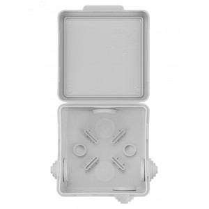 Распаячная коробка ОП 80х80х50мм, крышка, IP54, 7вх. SQ1401-0112