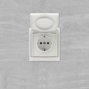 Рамка 1 пост IP44, KANT, белый песок 7010942