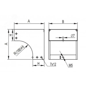 Угол CDV 90 вертикальный внешний основание 200 H80 в комплекте крепежные элементы соединительные пластины 37374K