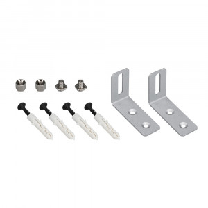 Настенный держатель S2-LINE-FIX-9mm Set (3360) 021183, Держатель для крепления к стене профиля S2-LINE-3360.  Максимальный вылет от стены 30мм, винт с шляпкой 9мм под тонкий паз.  В комплекте 2шт держателя, 2 фиксатора, дюбели. Цена за 1 комплект.