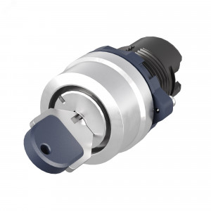 Головка переключателя с ключом на 2 положения с возвратом стандартная ручка, черный, алюминий M22S-KM2A