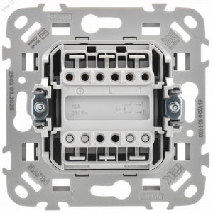 FLITE Выключатель 2-клавишный 10А ВС12-1-0-ФлС серый IEK FI-V20-0-10-1-K03