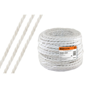 Ретро провод ПВО 3х2,5 витой ГОСТ белый (50м) "Эко" SQ2801-0004