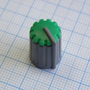 Ручка RR4811 серо-зелён. насечка, d=6mm, Ручка управления, на вал 6 мм с насечкой, серо-зелёная
